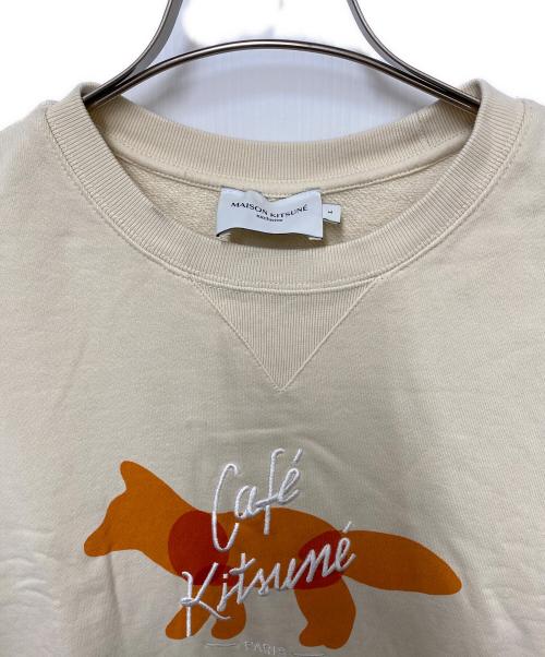maison kitsune（メゾンキツネ）maison kitsune (メゾンキツネ) クルーネックスウェット ベージュ サイズ:Lの古着・服飾アイテム