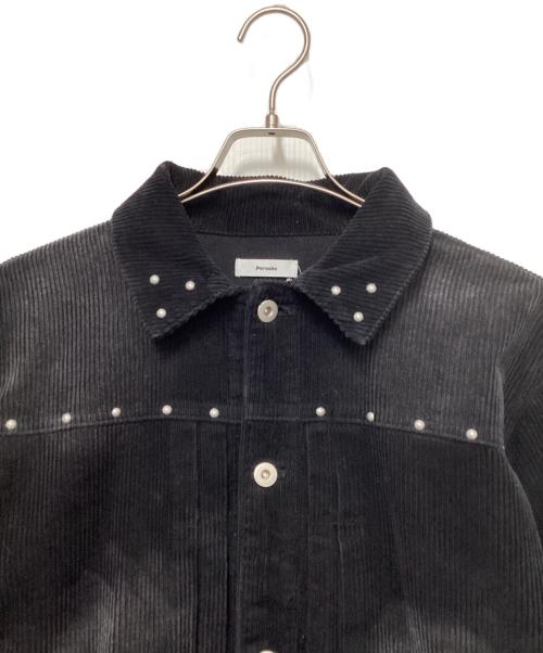 PERUSHU（ペルーシュ）Perushu (ペルーシュ) コーデュロイジャケット ブラック サイズ:M 未使用品の古着・服飾アイテム