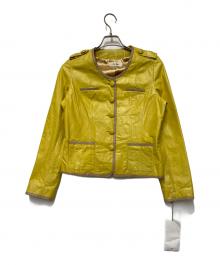 MaxMara（マックスマーラ）の古着「ノーカラージャケット」｜イエロー