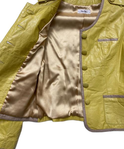 MaxMara（マックスマーラ）MaxMara (マックスマーラ) ノーカラージャケット イエロー サイズ:9号 未使用品の古着・服飾アイテム