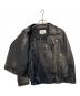 中古・古着 RAY BEAMS (レイ ビームス) レザーライダースジャケット ブラック サイズ:1 未使用品：8000円