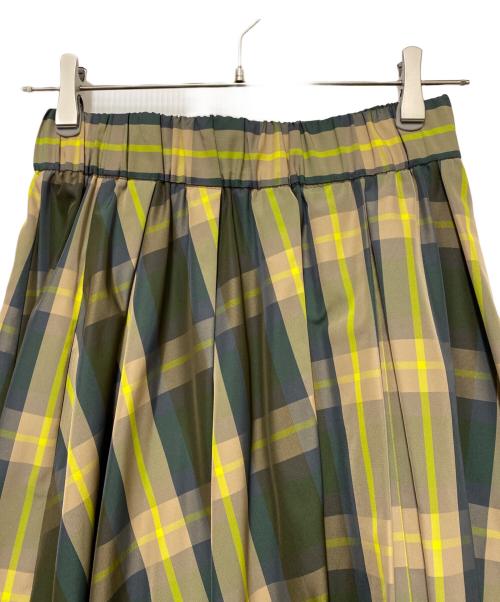 machatt（マチャット）machatt (マチャット) チェックスカート イエロー×グリーン サイズ:Freeの古着・服飾アイテム