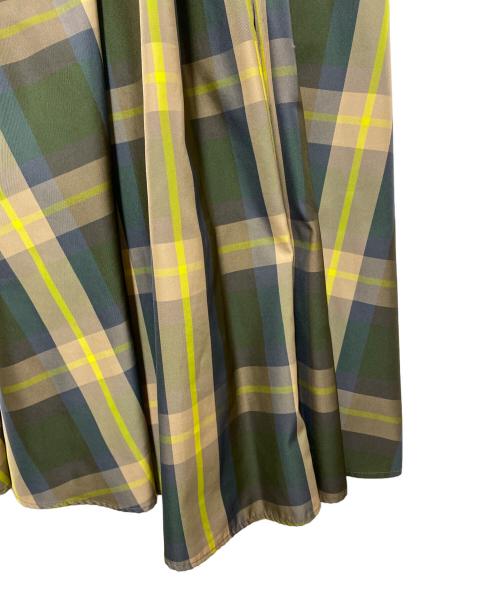 machatt（マチャット）machatt (マチャット) チェックスカート イエロー×グリーン サイズ:Freeの古着・服飾アイテム