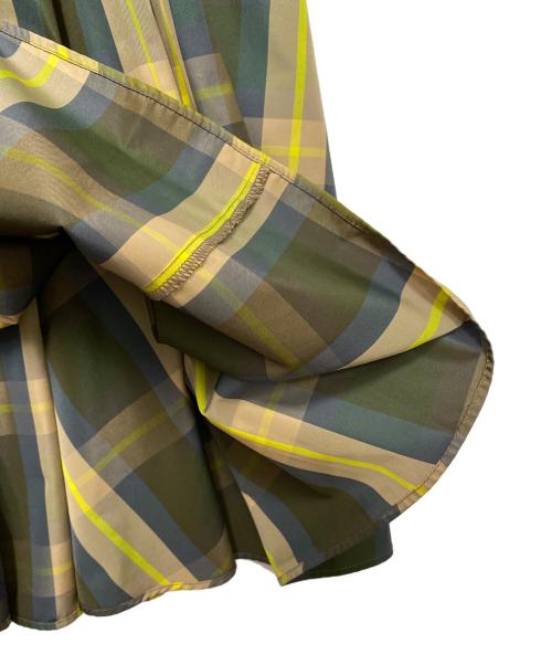 machatt（マチャット）machatt (マチャット) チェックスカート イエロー×グリーン サイズ:Freeの古着・服飾アイテム