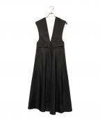 machattマチャット）の古着「ネックジャンパースカート」｜ブラック