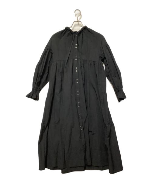 machatt（マチャット）machatt (マチャット) リボンバックティアードドレスワンピー ブラック サイズ:Freeの古着・服飾アイテム