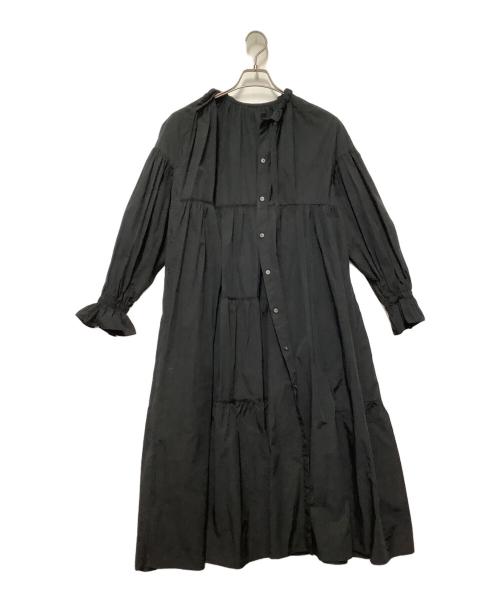 machatt（マチャット）machatt (マチャット) リボンバックティアードドレスワンピー ブラック サイズ:Freeの古着・服飾アイテム