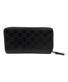 GUCCI（グッチ）の古着「ラウンドファスナー財布」｜ブラック