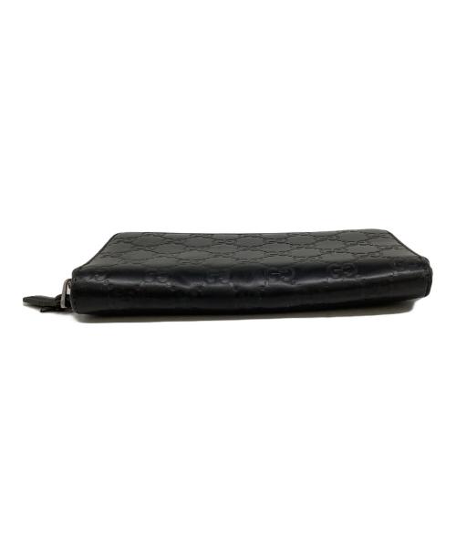 GUCCI（グッチ）GUCCI (グッチ) ラウンドファスナー財布 ブラックの古着・服飾アイテム