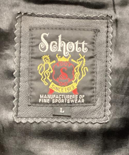 Schott（ショット）Schott (ショット) ラムレザートラックジャケット ブラック サイズ:Lの古着・服飾アイテム