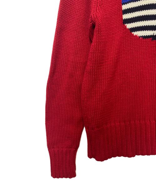 stussy（ステューシー）stussy (ステューシー) 厚手ニット レッド サイズ:Mの古着・服飾アイテム