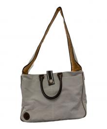 HUNTING WORLD（ハンティングワールド）の古着「2WAYビジネストートバッグ」｜グレー×ブラウン