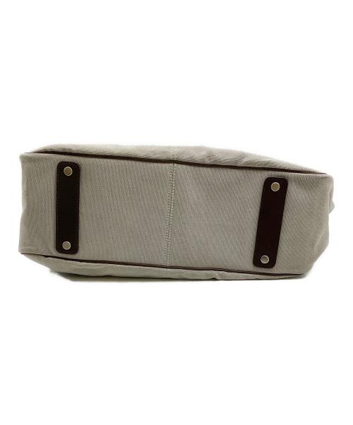 HUNTING WORLD（ハンティングワールド）HUNTING WORLD (ハンティングワールド) 2WAYビジネストートバッグ グレー×ブラウンの古着・服飾アイテム