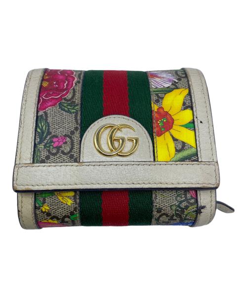 GUCCI（グッチ）GUCCI (グッチ) GUCCI　オフィディアコンパクトウォレット アイボリーの古着・服飾アイテム