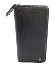 Vivienne Westwood（ヴィヴィアンウエストウッド）の古着「ラウンドファスナー財布」｜ブラック
