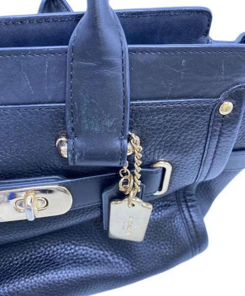 COACH（コーチ）COACH (コーチ) COACH　スワッガー　2WAYバッグ ブラックの古着・服飾アイテム