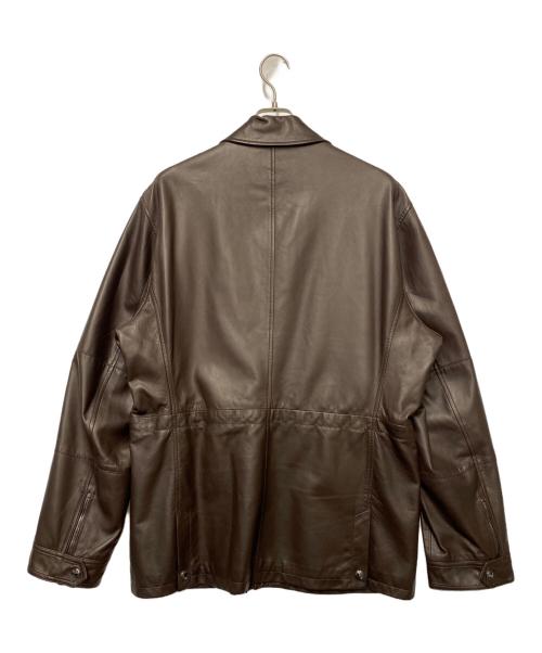 RALPH LAUREN Purple Label（ラルフ ローレン パープル レーベル）RALPH LAUREN Purple Label (ラルフ ローレン パープル レーベル) レザーコート ブラウン サイズ:XLの古着・服飾アイテム