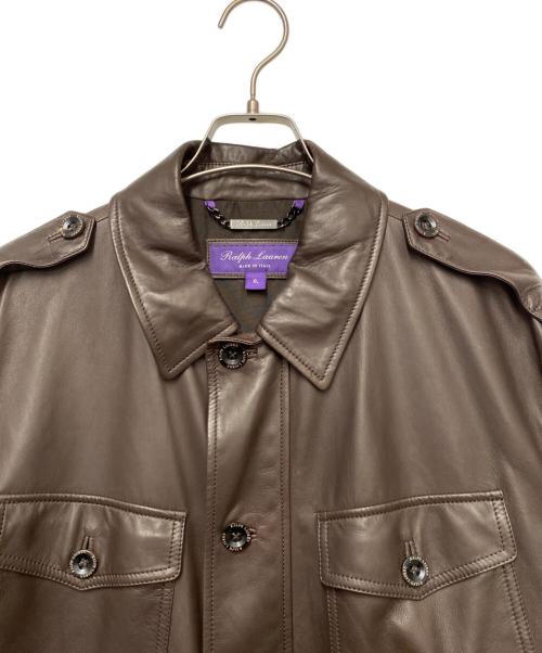 RALPH LAUREN Purple Label（ラルフ ローレン パープル レーベル）RALPH LAUREN Purple Label (ラルフ ローレン パープル レーベル) レザーコート ブラウン サイズ:XLの古着・服飾アイテム