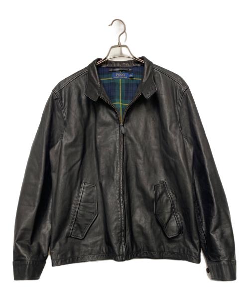 POLO RALPH LAUREN（ポロ・ラルフローレン）POLO RALPH LAUREN (ポロ・ラルフローレン) レザージャケット ブラック サイズ:XLの古着・服飾アイテム