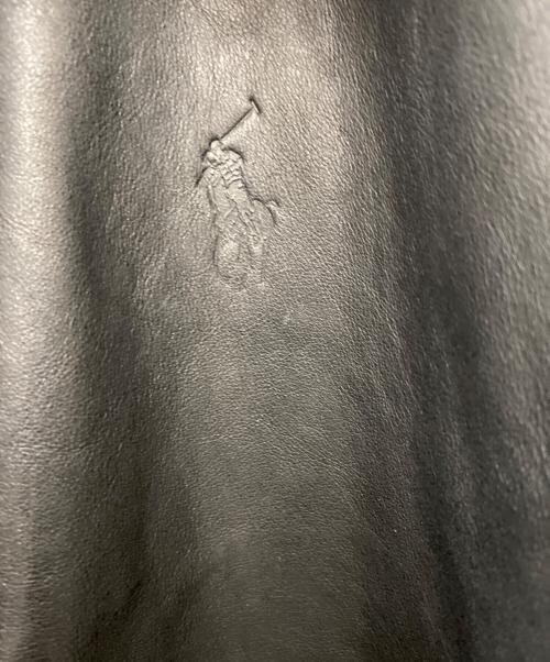 POLO RALPH LAUREN（ポロ・ラルフローレン）POLO RALPH LAUREN (ポロ・ラルフローレン) レザージャケット ブラック サイズ:XLの古着・服飾アイテム