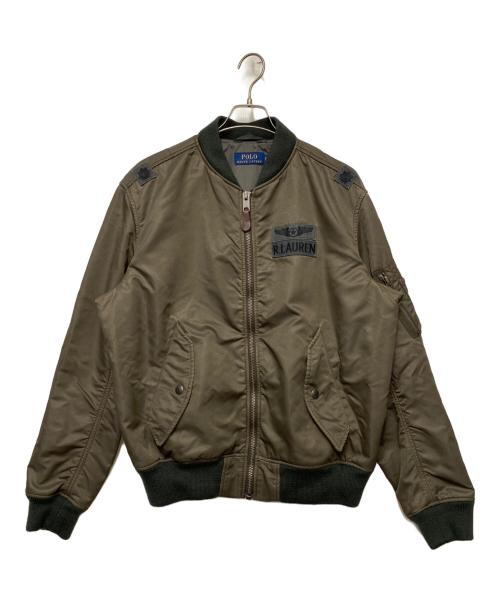 POLO RALPH LAUREN（ポロ・ラルフローレン）POLO RALPH LAUREN (ポロ・ラルフローレン) MA-1ジャケット ブラウン サイズ:XLの古着・服飾アイテム