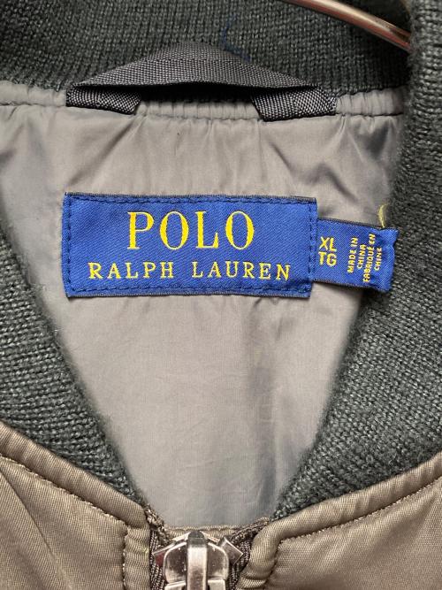 POLO RALPH LAUREN（ポロ・ラルフローレン）POLO RALPH LAUREN (ポロ・ラルフローレン) MA-1ジャケット ブラウン サイズ:XLの古着・服飾アイテム