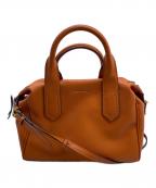 CHARLES & KEITHチャールズアンドキース）の古着「CHARLES & KEITH　ダブルハンドル ミニダッフルバッグ」｜オレンジ