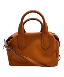 CHARLES & KEITH（チャールズアンドキース）の古着「CHARLES & KEITH　ダブルハンドル ミニダッフルバッグ」｜オレンジ