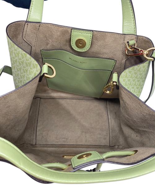MICHAEL KORS（マイケル・コース）MICHAEL KORS (マイケル・コース) トートバッグ 黄緑の古着・服飾アイテム