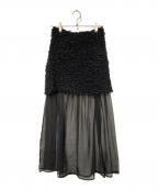 MARGEマージ）の古着「チュールスカート」｜ブラック
