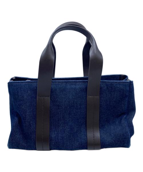 MICHAEL KORS（マイケル・コース）MICHAEL KORS (マイケル・コース) ハンドバッグ インディゴ×ブラウンの古着・服飾アイテム