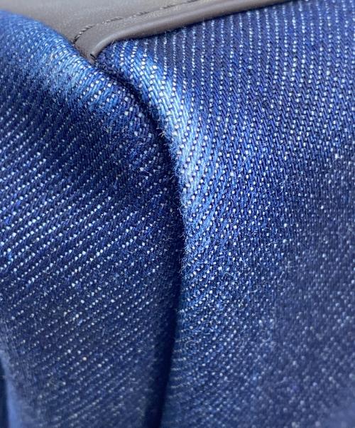 MICHAEL KORS（マイケル・コース）MICHAEL KORS (マイケル・コース) ハンドバッグ インディゴ×ブラウンの古着・服飾アイテム