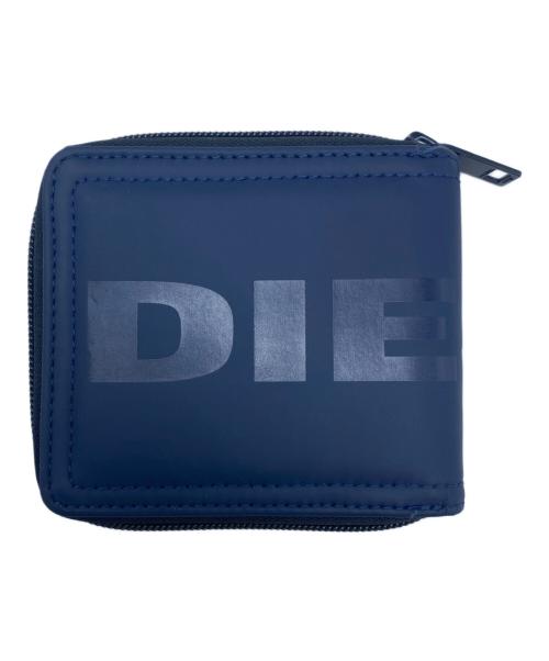 DIESEL（ディーゼル）DIESEL (ディーゼル) ラウンドファスナー財布 ネイビーの古着・服飾アイテム