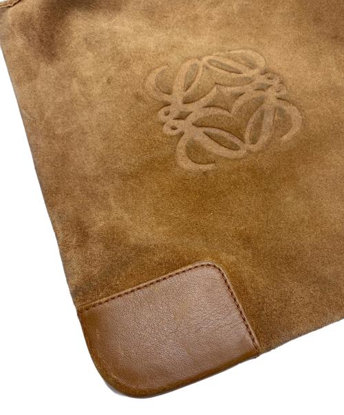 LOEWE（ロエベ）LOEWE (ロエベ) アナグラムスエードショルダーバッグ ブラウンの古着・服飾アイテム