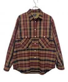 WOOLRICH（ウールリッチ）の古着「シャツジャケット」｜エンジ×ブラウン