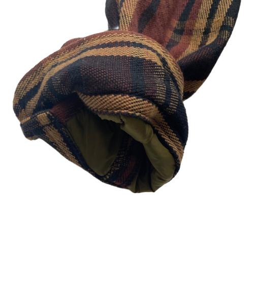 WOOLRICH（ウールリッチ）WOOLRICH (ウールリッチ) シャツジャケット エンジ×ブラウン サイズ:Lの古着・服飾アイテム
