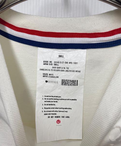 SEVESKIG（セヴシグ）SEVESKIG (セヴシグ) EVANGELION (エヴァンゲリオン) 半袖カットソー ホワイト サイズ:Sの古着・服飾アイテム