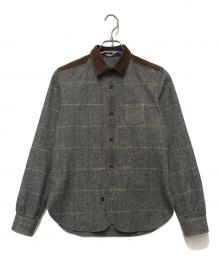 JUNYA WATANABE×COMME des GARCONS（ジュンヤワタナベ×コムデギャルソン）の古着「長袖シャツ」｜グレー×ブラウン