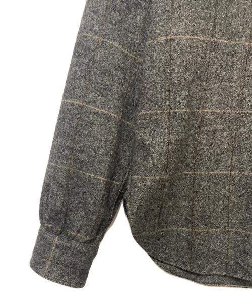 JUNYA WATANABE（ジュンヤワタナベ）JUNYA WATANABE (ジュンヤワタナベ) COMME des GARCONS (コムデギャルソン) 長袖シャツ グレー×ブラウン サイズ:Sの古着・服飾アイテム