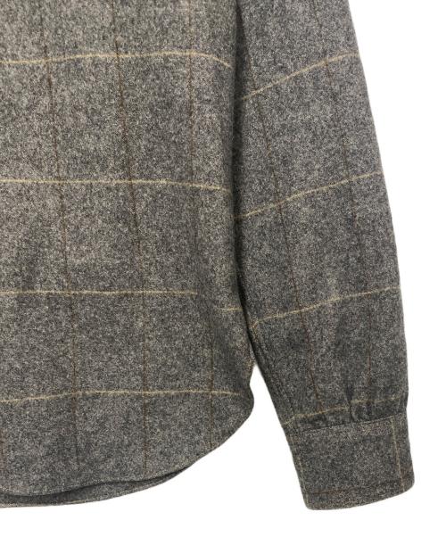 JUNYA WATANABE（ジュンヤワタナベ）JUNYA WATANABE (ジュンヤワタナベ) COMME des GARCONS (コムデギャルソン) 長袖シャツ グレー×ブラウン サイズ:Sの古着・服飾アイテム