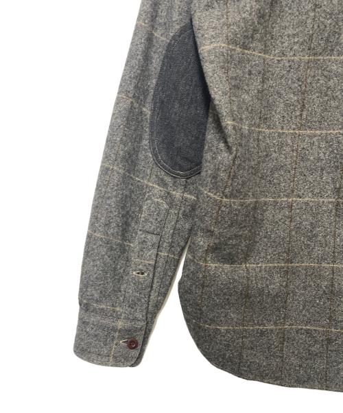 JUNYA WATANABE（ジュンヤワタナベ）JUNYA WATANABE (ジュンヤワタナベ) COMME des GARCONS (コムデギャルソン) 長袖シャツ グレー×ブラウン サイズ:Sの古着・服飾アイテム