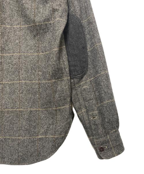 JUNYA WATANABE（ジュンヤワタナベ）JUNYA WATANABE (ジュンヤワタナベ) COMME des GARCONS (コムデギャルソン) 長袖シャツ グレー×ブラウン サイズ:Sの古着・服飾アイテム