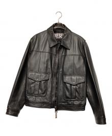 DIESEL（ディーゼル）の古着「レザージャケット」｜ブラック