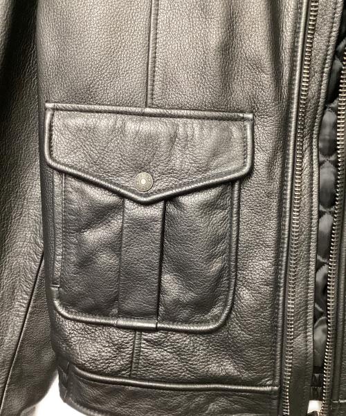 DIESEL（ディーゼル）DIESEL (ディーゼル) レザージャケット ブラック サイズ:XLの古着・服飾アイテム