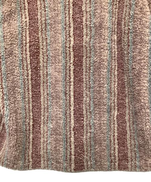 stussy（ステューシー）stussy (ステューシー) Stripe Sherpa Shirt ピンク サイズ:Mの古着・服飾アイテム