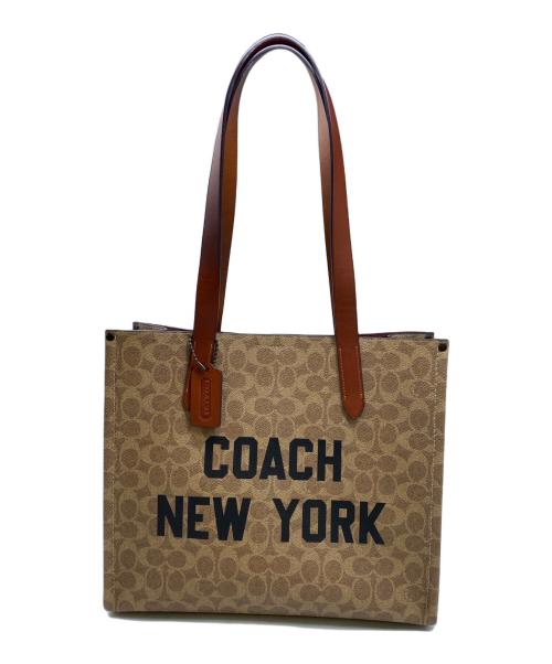 COACH（コーチ）COACH (コーチ) リレー トート バッグ 34 ブラウンの古着・服飾アイテム