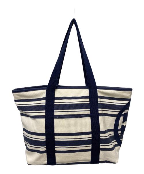 TORY BURCH（トリーバーチ）TORY BURCH (トリーバーチ) TORY BURCH　トートバッグ ネイビー×ホワイトの古着・服飾アイテム