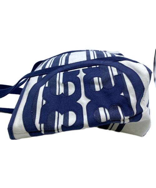TORY BURCH（トリーバーチ）TORY BURCH (トリーバーチ) TORY BURCH　トートバッグ ネイビー×ホワイトの古着・服飾アイテム