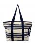 TORY BURCH (トリーバーチ) TORY BURCH　トートバッグ ネイビー×ホワイト：6000円