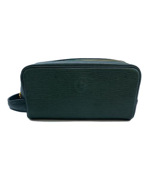 VERSACE（ヴェルサーチェ）VERSACE (ヴェルサーチェ) ダブルファスナーポーチ グリーンの古着・服飾アイテム
